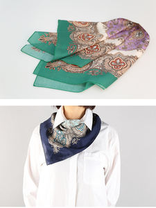 Accessori coreani eleganti sciarpa fantasia per donna oggetto di moda colorato - Product Image 2