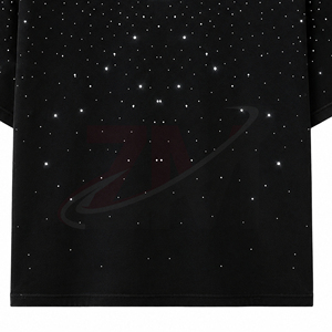 Camiseta Gráfica con Pedrería para Hombre, Personalizada al por Mayor, OEM, Algodón Premium, Ropa de Moda Urbana de Lujo - Product Image 4