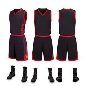 Vente flash - Ensemble de maillots de basket-ball pour hommes de haute qualité, style tendance, nom d'équipe personnalisé, uniforme 100% polyester anti-UV à manches courtes - Product Image 4