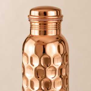 Premium Hand-Hammered Pure Copper <b>Water</b> <b>Bottle</b> - Ayurvedic Wellness <b>Bottle</b> for Sustainable <b>Daily</b> Hydration & Gift - Product Image 3
