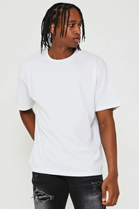 Men's Cream Color 100% Cotton Regular Fit <b>Short</b> <b>Sleeve</b> Solid Casual T-Shirt O-Neck Jersey Custom Oversized Fashion T-Shirts - Product Image 3