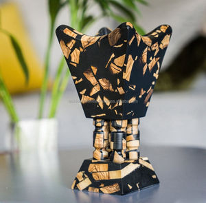 Handmade <b>Pine</b> Wood Bakhoor Burner for Oud & Indian Incense-Eco-Friendly & Durable Aromatherapy Home Decor - Product Image 4