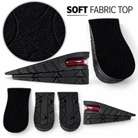 Semelles rehausseuses de talon réglables en PVC de qualité supérieure à 3 couches, amovibles, avec coussin d'air pour baskets et bottes, pour la marche quotidienne