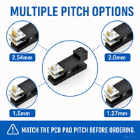 Pince de test et de programmation pour PCB, support de programmation à broches Pogo, 1.27mm 1.5mm 2.0mm 2.54mm, simple ou double rangée, 3P-10P, outil de téléchargement de programmes