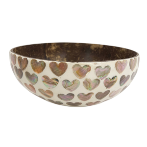 Bol en coquille de noix de coco avec gravure artistique, matériau éco-responsable, finition polie élégante pour une présentation raffinée en cuisine - Product Image 1