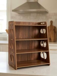 <b>Bamboo</b> Standing Type Modern Foldable Single Tier Storage Rack Step <b>Stool</b> Kids Bathroom Ottoman Home Organizer - Product Image 4