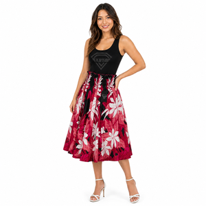 Women New Style Hawaiian Tropical Floral Autumn Maxi <b>Skirt</b> Beach Vacation Casual Lightweight Flowy <b>Skirt</b> Wear Cheap Price OEM - Product Image 3