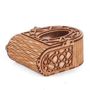 Modern Wooden Laser Cut Handmade Eco-Friendly <b>Tissue</b> & Napkin Holder Decor for Home Party <b>Wedding</b> - Product Image 1
