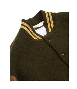 Breathable Wool Varsity <b>Jackets</b> OEM Custom Patches Chenille Embroidery Letterman <b>Jacket</b> With Genuine Leather Sleeves - Product Image 4