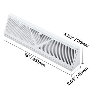 Rejillas de ventilación de suelo de hierro de alta resistencia de 18 pulgadas, paquete de 10, cubiertas de ventilación y rejillas de zócalo para HVAC, resistentes al óxido y antidesprendimiento, ventilaciones transitables - Product Image 5