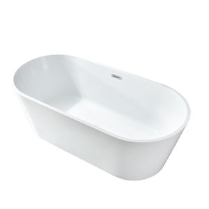 Vasca da Bagno Ovale in Acrilico Bianco 150*80*58cm Senza Base, Modello 822 - Product Image 5