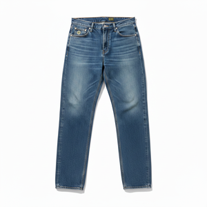 Pantalon en jean décontracté mi-lourd sur mesure pour homme - Denim délavé, couleur et logo personnalisés, toutes tailles, printemps/été/automne/hiver - Product Image 1