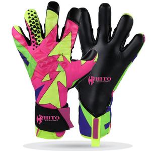 Gants de gardien de but de fabrication professionnelle, paume avant en latex allemand de 4 mm, dos en latex, impression par sublimation et découpe hybride injectée de silicone - Product Image 1