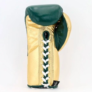 Gants de boxe professionnels en cuir de vachette de qualité supérieure, avec lacets, rembourrage épais à 4 couches, respirants et anti-humidité. - Product Image 3