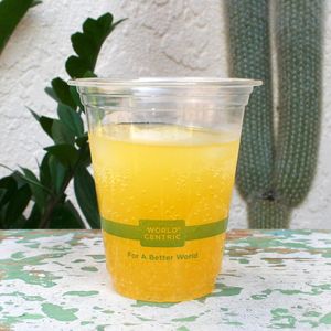 100-Pack Compostable Clear <b>Cold</b> <b>Cups</b> Disposable Drinkware Made From Plants - Product Image 3