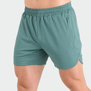 Men's Solid Color <b>Quick</b> <b>Dry</b> <b>Shorts</b> Mid Waist Elastic Waist Casual Style <b>Short</b> Length With Pockets 100% Polyester - Product Image 4