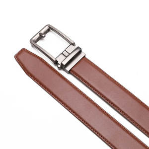 Ceinture en cuir robuste pour le travail et les activités de plein air, ceinture en cuir élégante avec finition vintage, ceinture en cuir à double couture - Product Image 4