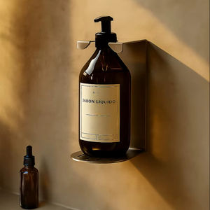 Dispensador de Jabón para Hotel en Negro Mate y Soporte de Pared para Champú con Cerradura con Llave, Acabado de Acero Inoxidable - Product Image 3