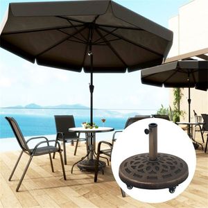 Base per Ombrellone Quadrato da Giardino in Acciaio Inossidabile per Patio, Ristorante, Hotel, Spiaggia, Piscina, Raggio 3m, Struttura in Acciaio - Product Image 2