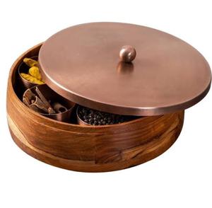 Boîte à épices, sucre et sel en bois personnalisée, ensemble d'épices sur mesure, finition émaillée, boîtes de rangement de cuisine, forme arrondie - Product Image 6