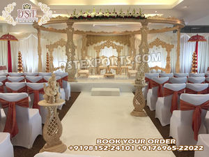 Mandap de mariage traditionnel portable le plus populaire pour les salles de banquet aux États-Unis, décoration intérieure de mariage gujarati, chaises de mandap Perth - Product Image 6