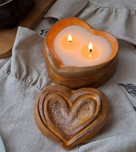 Portavelas de madera de moda para el hogar, bodas, eventos, regalos, vela personalizada en forma de tazón para uso en mesa y aromaterapia - Product Image 4