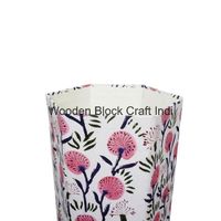 Poubelle hexagonale en bois écologique faite à la main, à couvercle ouvert, avec couvercle roulant, motif géométrique, pour usage intérieur/extérieur, en stock
