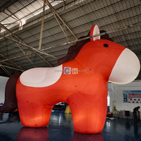 Animaux de dessin animé gonflables personnalisés, cheval de dessin animé gonflable, décoration publicitaire pour centre commercial
