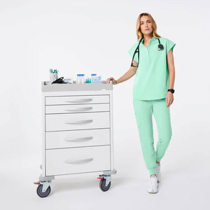 Ensemble de blouses d'infirmière pour femmes, uniforme médical à manches courtes, vêtements de travail hospitaliers, logo personnalisé, OEM, vente en gros pour les professionnels de la santé - Product Image 4