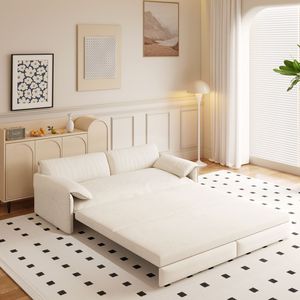 66\" Queen Convertible Velvet Loveseat <b>Bed</b> 3-in-1 Pull Out <b>Sofa</b> <b>with</b> Side <b>Storage</b> Multi-Functional Living Space Sleeper <b>Sofa</b> - Product Image 2