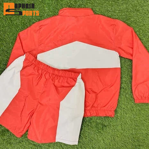 Conjunto de Chaqueta y Pantalones Cortos de Invierno para Hombre, Diseño Personalizado con Logotipo Impreso y Pedrería, Cuello Alto, Poliéster/Nailon, Patrón Sólido - Product Image 4