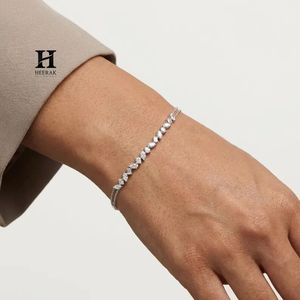 Delicate Marquise Cut Diamond <b>Bracelet</b> – Elegant Slim Chain Tennis <b>Bracelet</b> for Women - Product Image 1