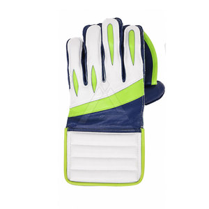 Guantes de Críquet con Palma de Cuero Duradero, Diseño Tradicional con Dedos Enrollados, Cómodos y de Alto Rendimiento Profesional - Product Image 2