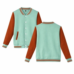 High Quality Customized Varsity <b>Jacket</b> <b>For</b> <b>Men</b> Unique Logo Vintage Style Winter Comfortable Breathable Coated Stand Collar - Product Image 1