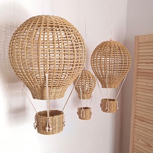 Hot Air <b>Balloon</b> Home Decor For Kids Room Handmade Hanging Wall Decor Nursery Bedroom Party Theme And Boho Cute Room Styling - Product Image 1