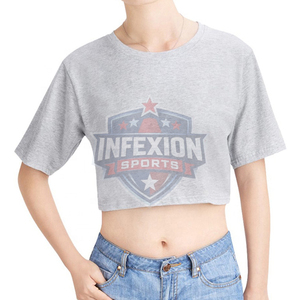Camiseta Corta de Algodón Blanca para Mujer, Cuello Redondo, Manga Corta, Corte Holgado, Color Sólido, Informal, Tejido Jersey, Primavera Verano - Product Image 6