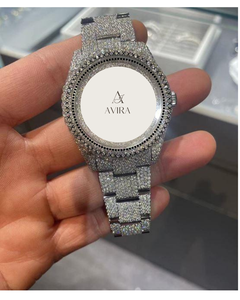 Montre en acier inoxydable robuste et durable avec cadran noir pour homme et femme, idéale pour les mariages et les soirées, en vente pour l'exportation - Product Image 1