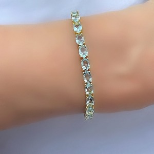 สร้อยข้อมือเงินสเตอร์ลิง925สไตล์ Boho ประดับพลอยบุษราคัมทำด้วยมือชุบทองของขวัญสำหรับผู้หญิง - Product Image 6