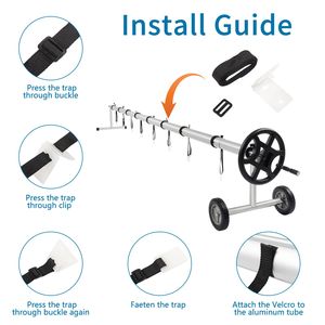 Avvolgitore per Copertura Solare in Alluminio da 18 Piedi per Piscine Fuori Terra, Facile Installazione, Uso Interno/Esterno - Product Image 5