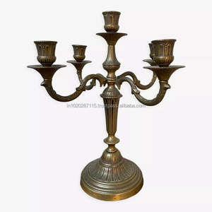 Unique royal theme brass candelabra with aged finished ideal for event <b>planners</b> heritage homes and classic venues - Product Image 6