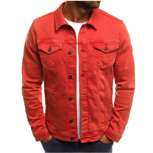 <b>Men's</b> Slim Fit <b>White</b> Denim Jacket Vintage Casual Turn-down Collar Regular Sleeve Solid Color Cotton Material Breathable Winter - Product Image 5