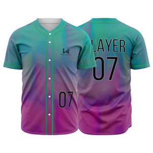 Nouveau maillot de baseball unisexe de haute qualité imprimé sur mesure, 100% polyester respirant, antibactérien, grandes tailles, chemises de softball - Product Image 4