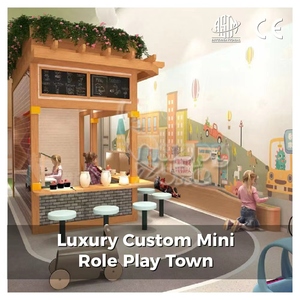 Haut de gamme personnalisé en gros bois jeu de rôle café café salle semblant jouer maison ville équipement pour équipement de terrain de jeu intérieur - Product Image 1