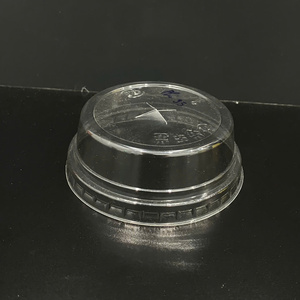 Tapas de plástico PET PP desechables ecológicas de bajo precio de fábrica, diámetro 90/93/95/120 mm, tapas planas tipo domo para vasos de plástico, transparentes - Product Image 4