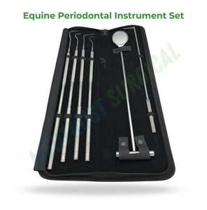 Juego de instrumentos periodontales equinos de 5 piezas, kit de instrumentos dentales veterinarios para limpieza y desincrustación de dientes de caballos - Product Image 2