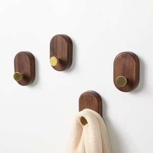 Wall Mounted Self-adhesive Modern Wooden Coat <b>Hook</b> Flower Pattern Single <b>Hook</b> <b>Rail</b> for Home Hotel Restaurant - Product Image 2