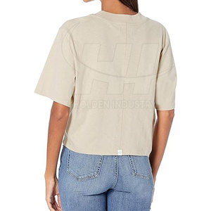 เสื้อยืดครอปท็อปผู้หญิงสำหรับใส่ทุกวัน เรียบง่าย สวมใส่สบาย เสื้อยืดครอปท็อปผู้หญิง เนื้อผ้านุ่ม เบาสบาย ทันสมัย มีสไตล์ - Product Image 2