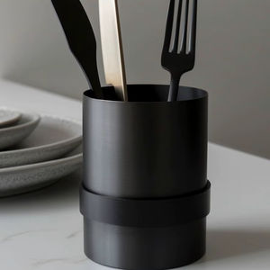 Minimal Metal Cutlery Holder <b>For</b> Clean <b>Kitchen</b> Counter Look Providing Simple And <b>Organized</b> Utensil Placement - Product Image 1