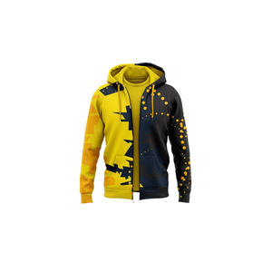 เสื้อฮู้ดออกกำลังกายแบบซับลิเมชั่นสั่งทำขายส่งสำหรับผู้ชาย เสื้อฮู้ดวิ่งแบบมีซิป เสื้อฮู้ดออกกำลังกายสำหรับผู้ชาย - Product Image 5