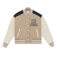 Veste bomber décontractée pour femmes, en coton matelassé, broderie, fermeture éclair, manches longues, style varsity, hiver, couleur contrastée vintage